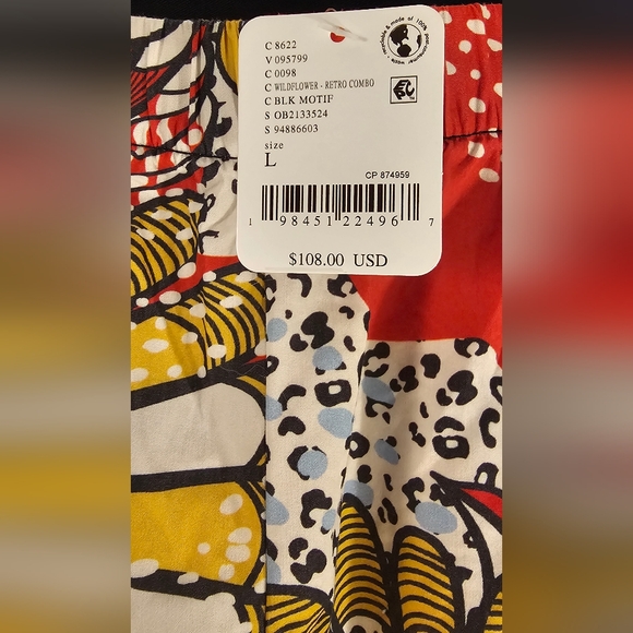 Free People FP Movement Game Day Printed Pants Wildflower Retro Combo NWT Size L - Picture 6 of 7